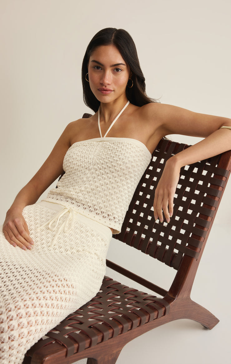 Sweaters Windswept Crochet Cropped Top Cloud
