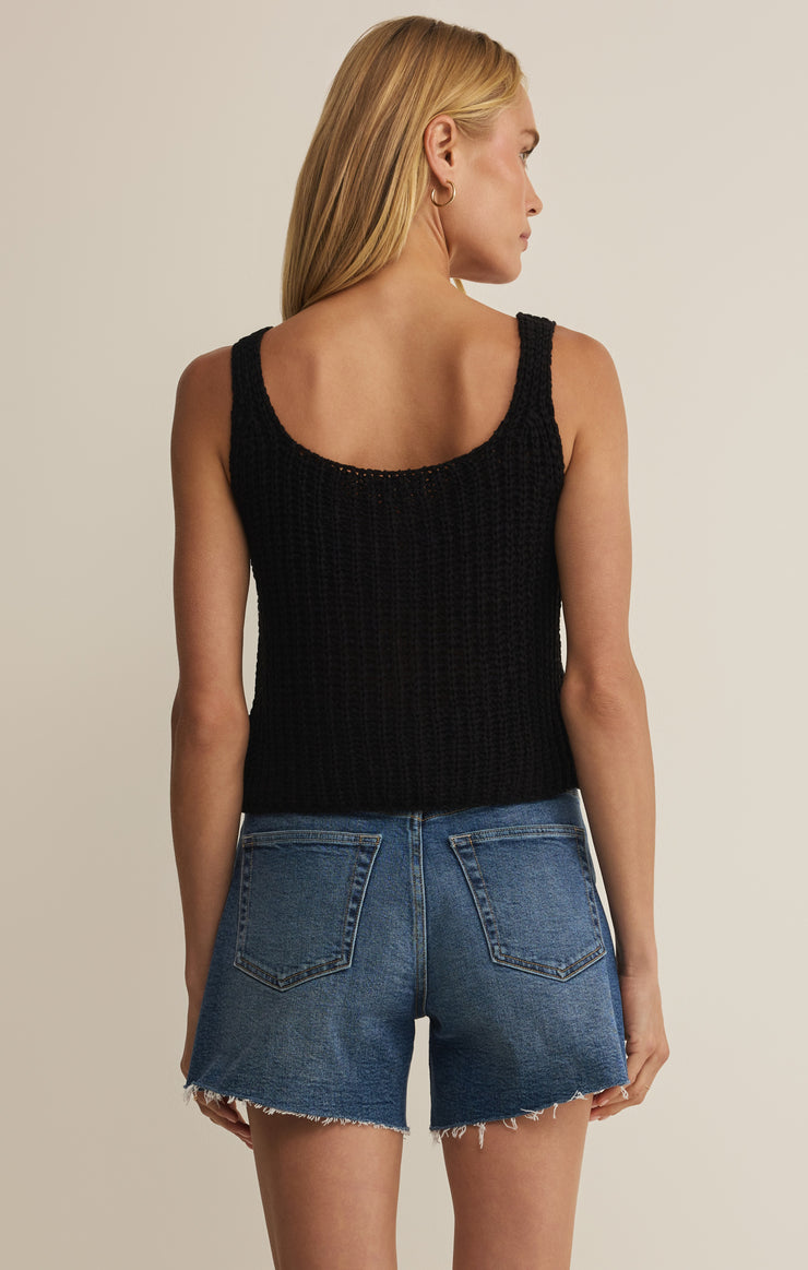 Sweaters Tate Lace Up Sweater Top Black