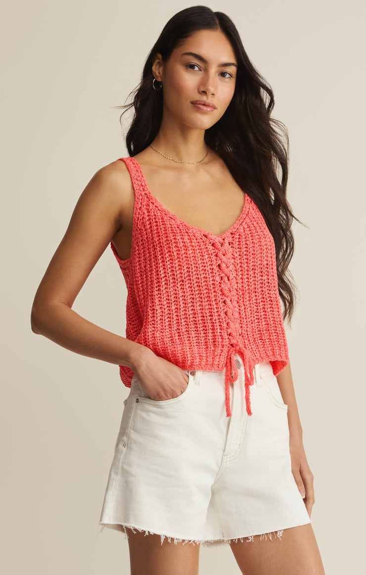 Sweaters Tate Lace Up Sweater Top Gelato