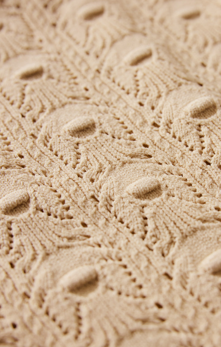 Sweaters Adria Pointelle Cardigan Island Coconut