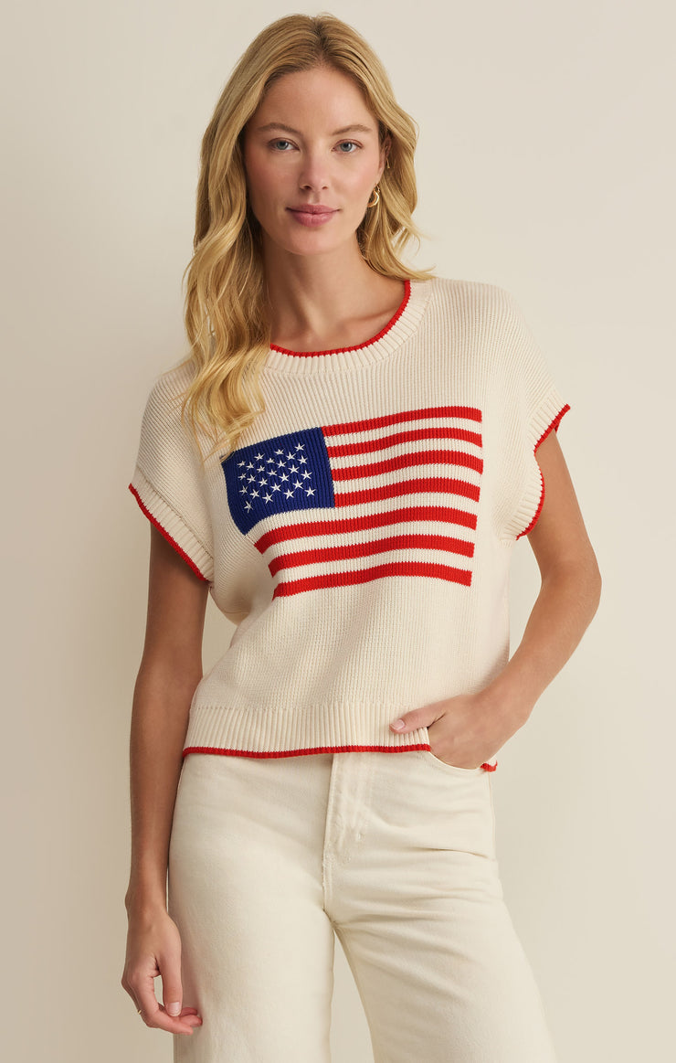 Sweaters Sleeveless Patriot Sweater Cloud