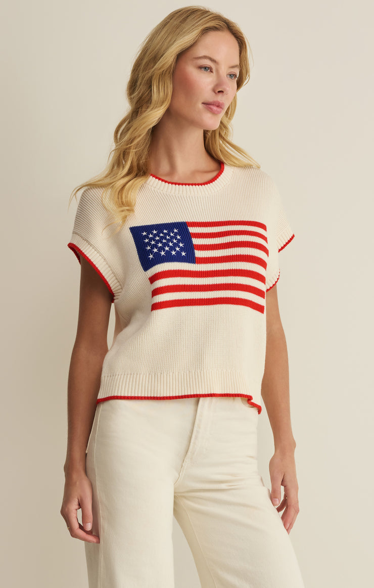 Sweaters Sleeveless Patriot Sweater Cloud