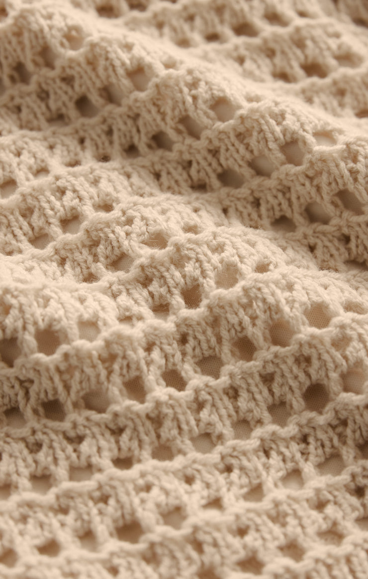 Sweaters Kylo Henley Crochet Top Island Coconut