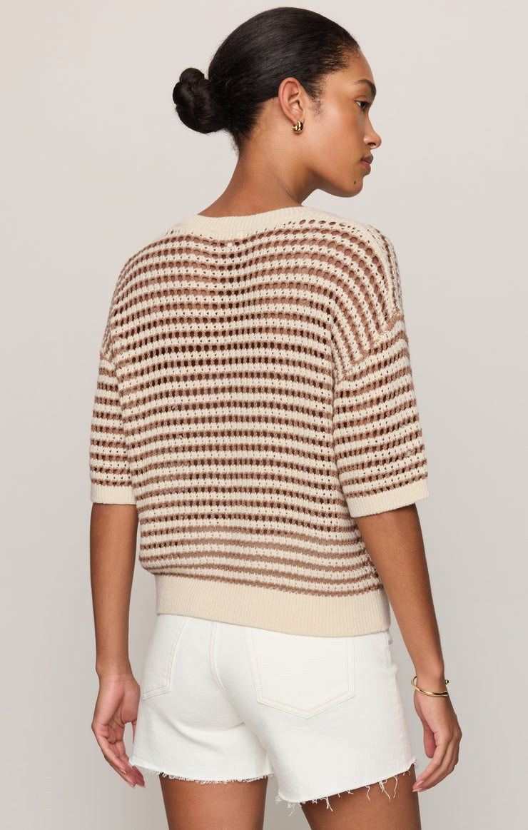 Sweaters Kylo Striped Crochet Sweater Taro