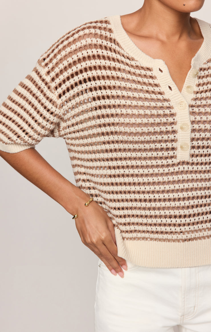 Kylo Striped Crochet Sweater