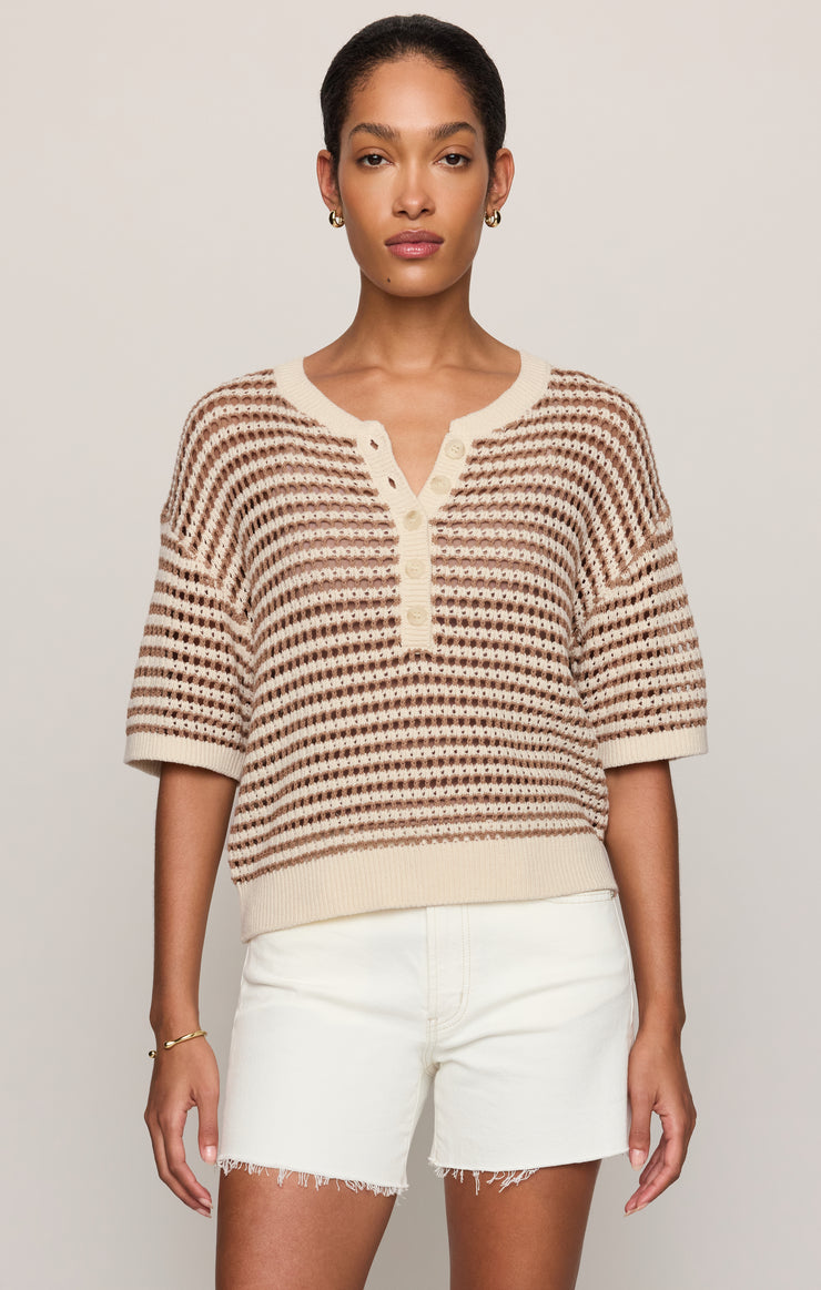 Sweaters Kylo Striped Crochet Sweater Taro