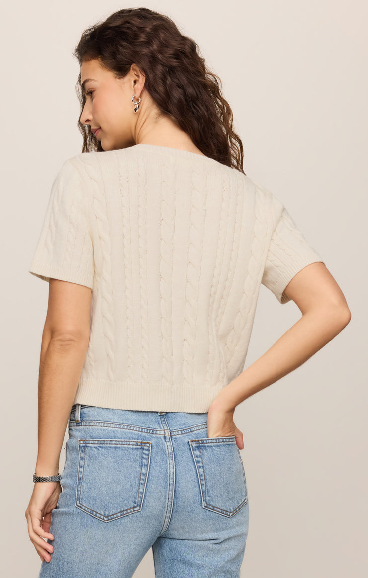 Sweaters Cera Short Sleeve Cardigan Cloud