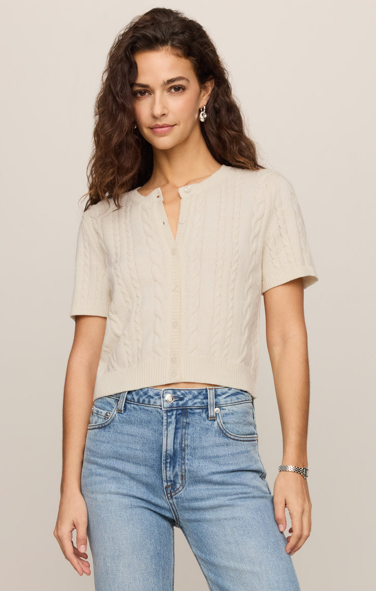 Sweaters Cera Short Sleeve Cardigan Cloud