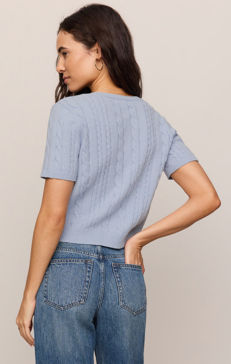 Sweaters Cera Short Sleeve Cardigan Skyline