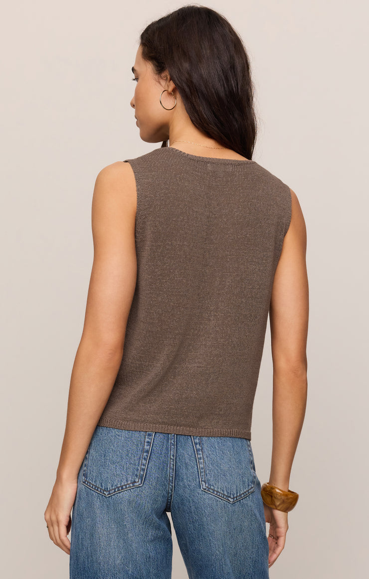 Sweaters Syd Linen Knit Vest Pebble Coast