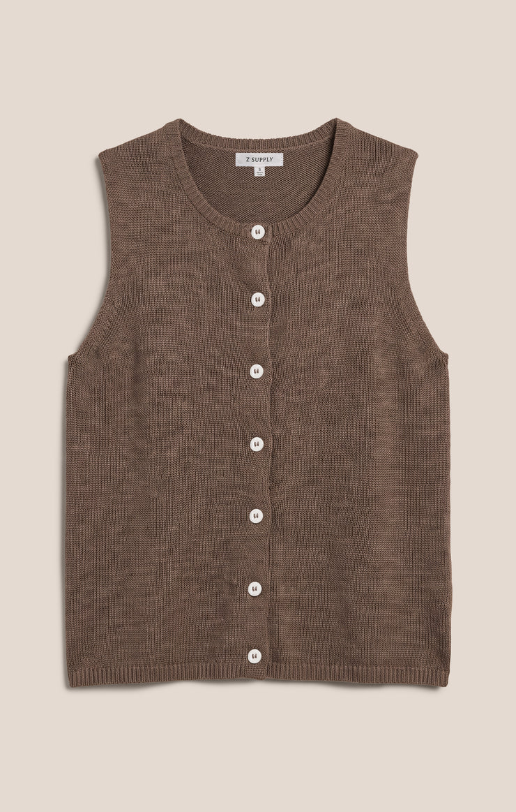 Sweaters Syd Linen Knit Tank Vest Pebble Coast