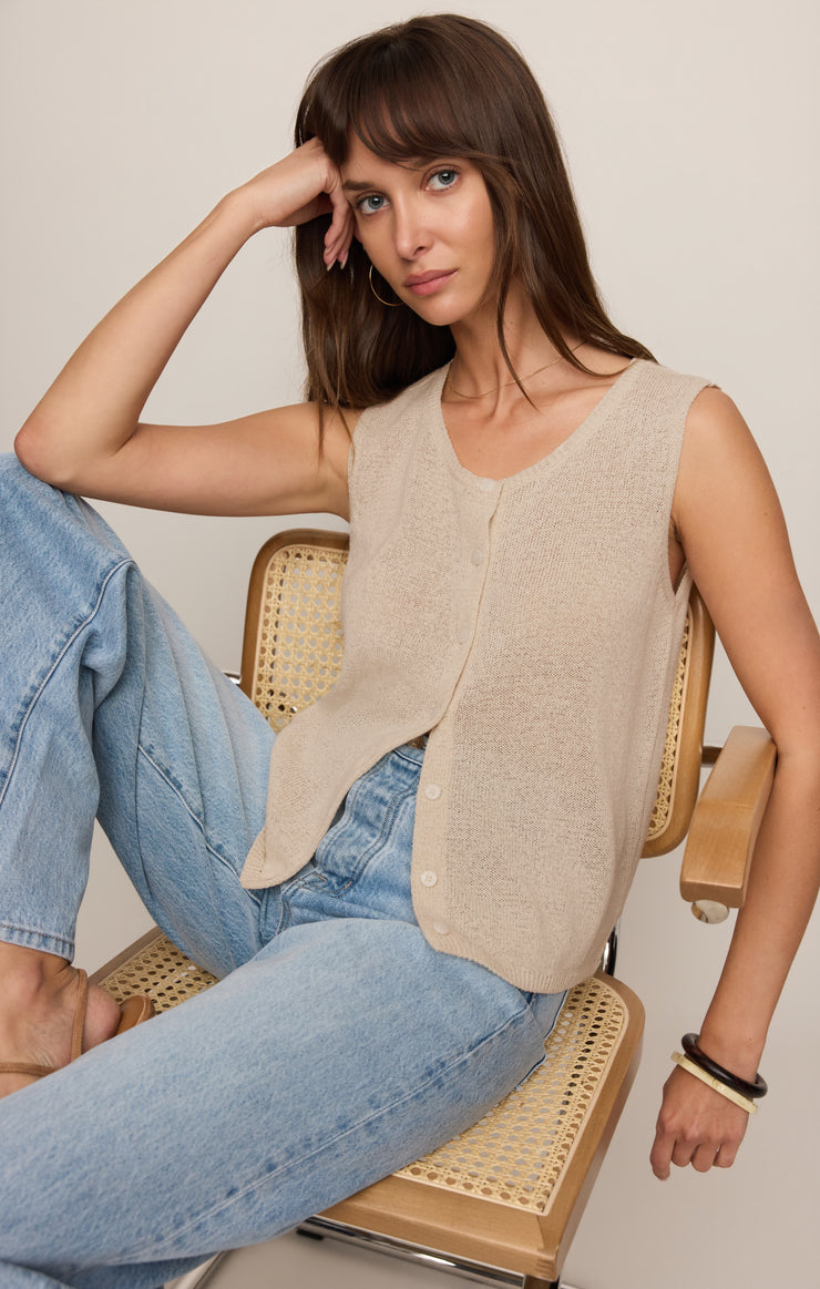 Sweaters Syd Linen Knit Vest Sandstone