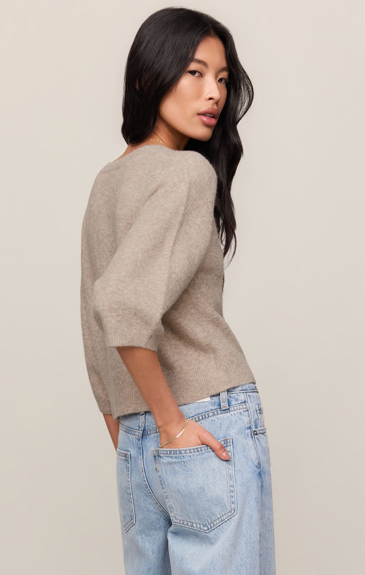 Sweaters Valor Short Sleeve Cardigan Natural Heather