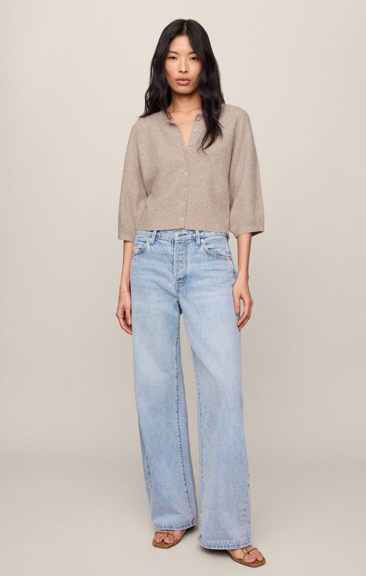 Sweaters Valor Short Sleeve Cardigan Natural Heather