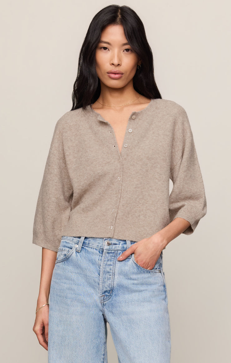 Sweaters Valor Short Sleeve Cardigan Natural Heather