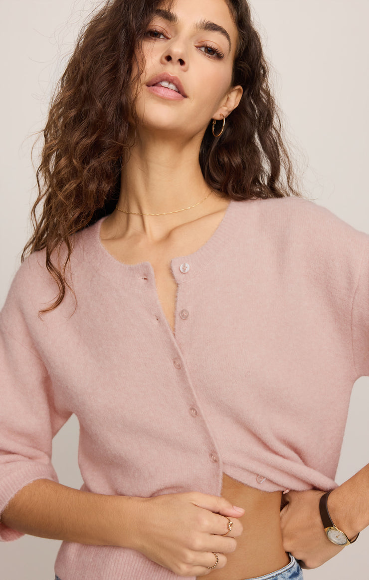 Sweaters Valor Short Sleeve Cardigan Soft Blush