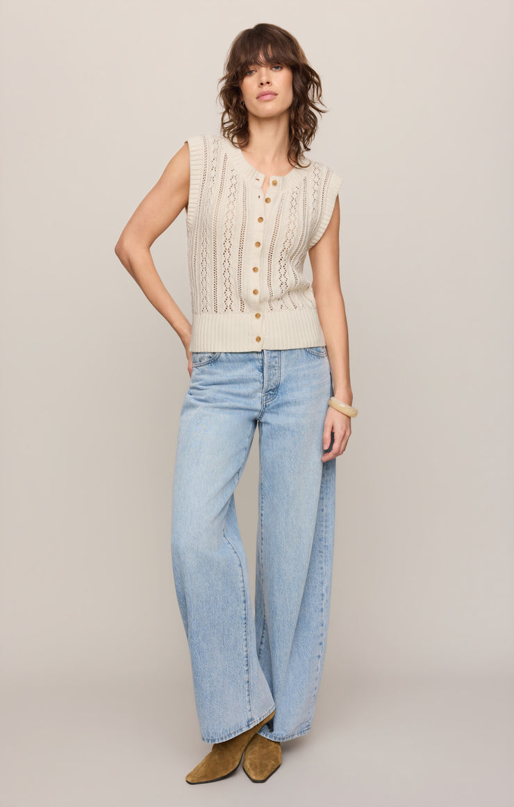 Sweaters Cabot Crochet Vest Sandstone