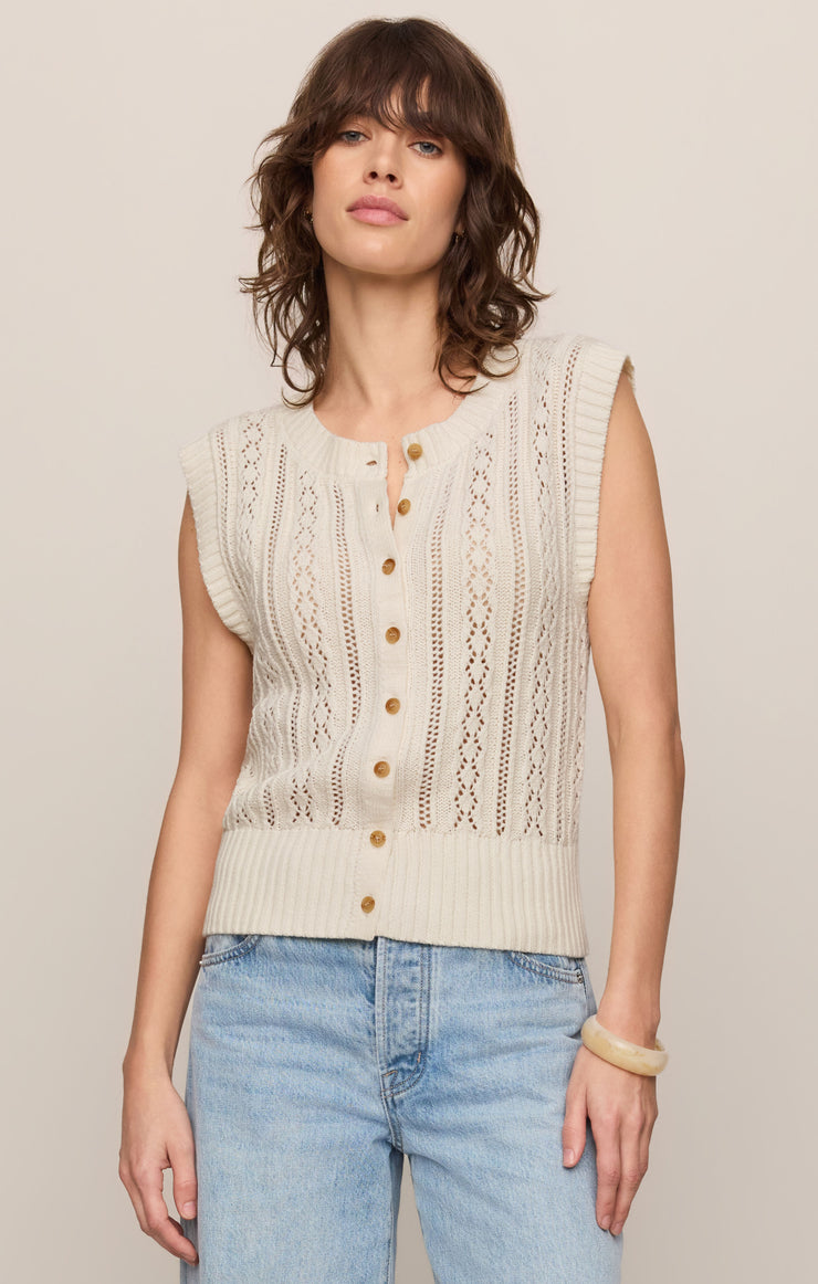 Sweaters Cabot Crochet Vest Sandstone
