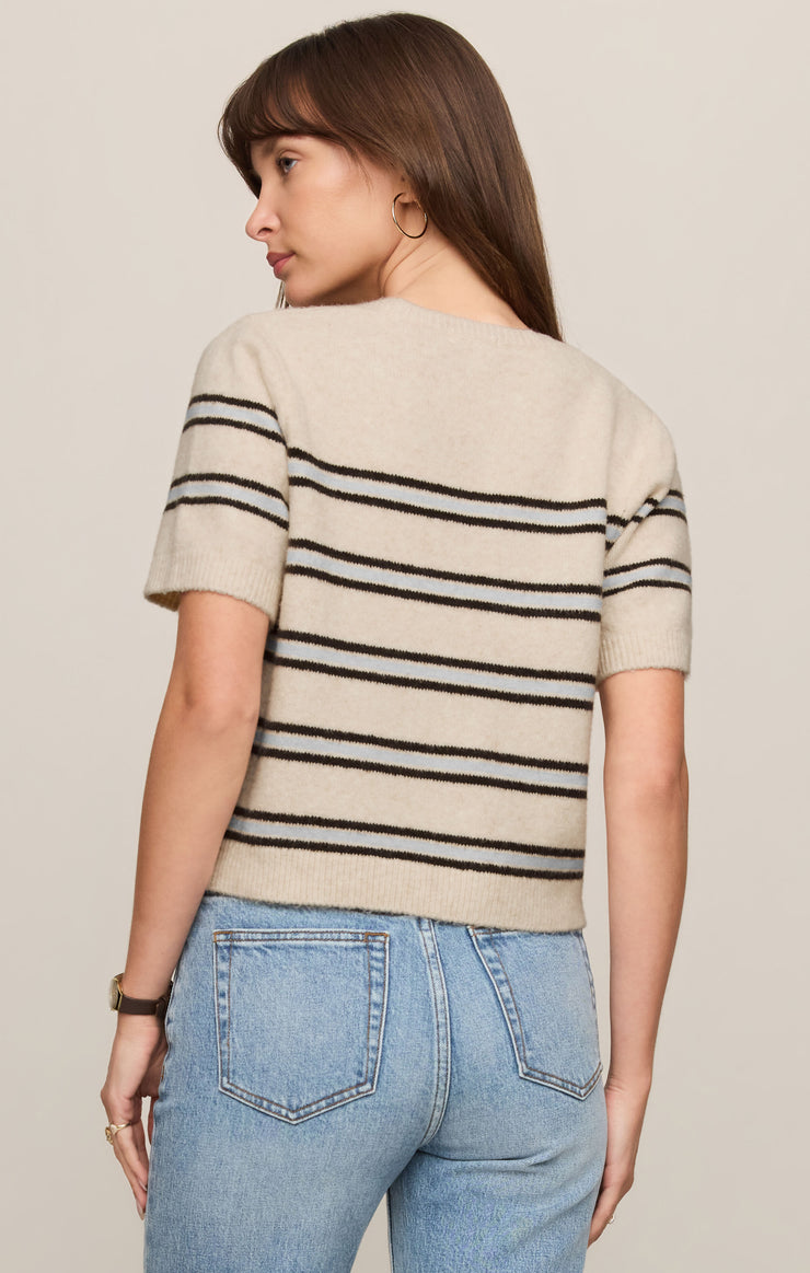 Sweaters Gatewood Stripe Sweater Tee Light Oatmeal Heather