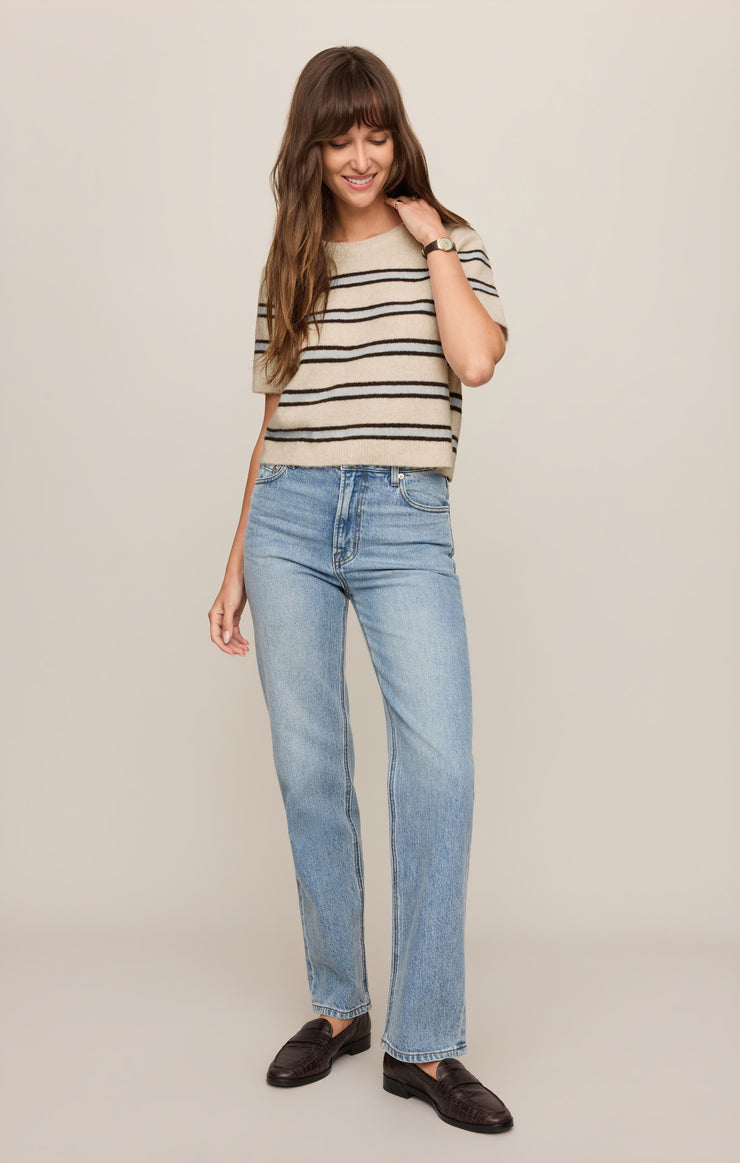 Sweaters Gatewood Stripe Sweater Tee Light Oatmeal Heather