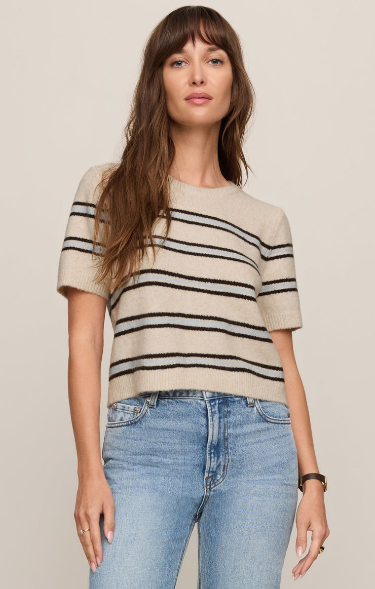 Sweaters Gatewood Stripe Sweater Tee Light Oatmeal Heather