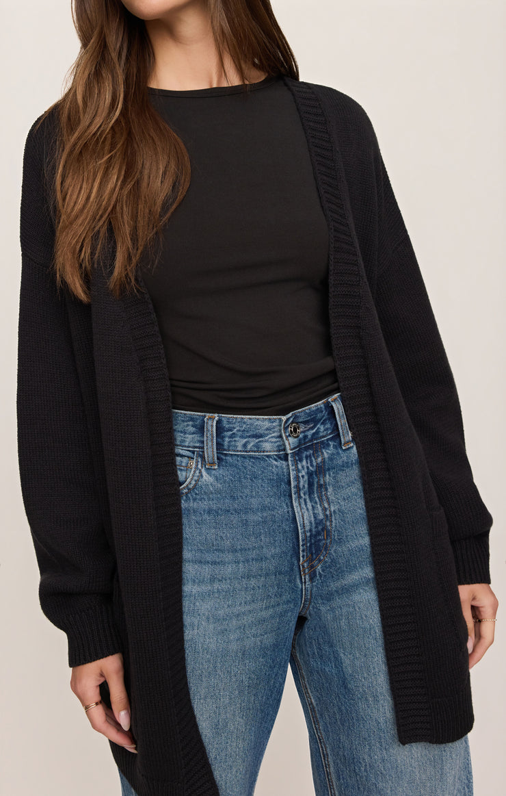Sweaters Sanborn Open Cardigan Black
