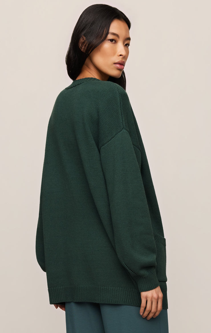 Sweaters Sanborn Open Cardigan Emerald Cove