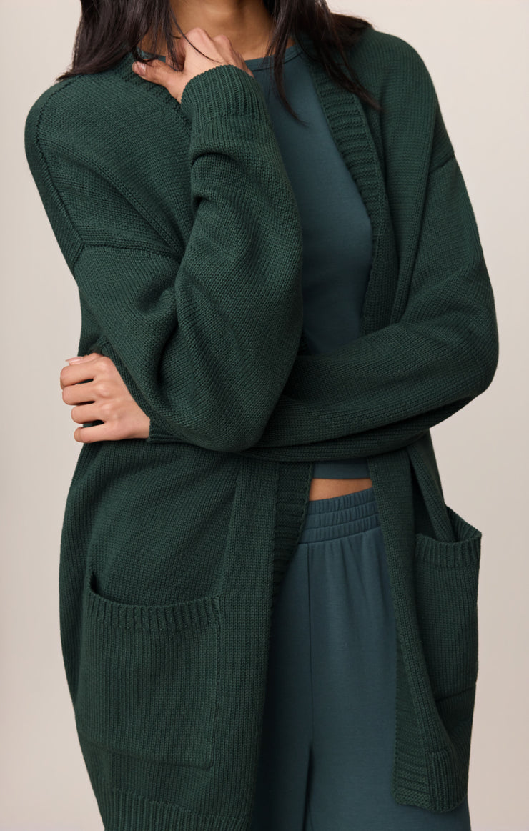 Sweaters Sanborn Open Cardigan Emerald Cove