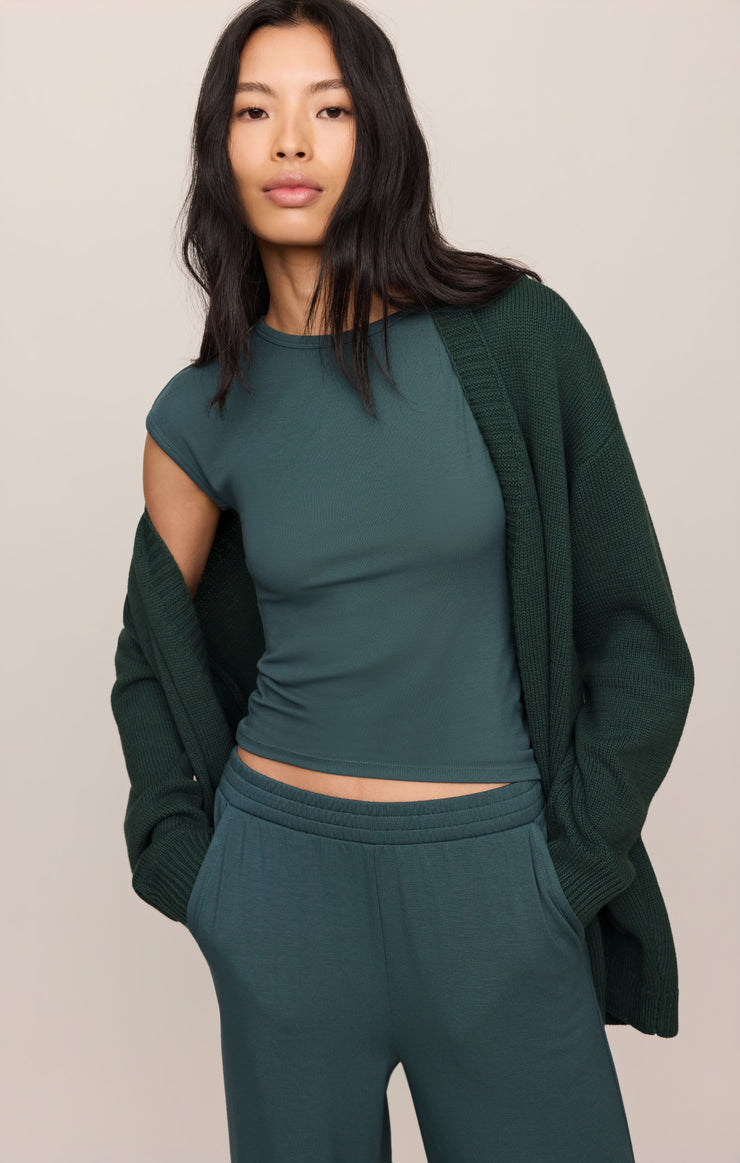 Sweaters Sanborn Open Cardigan Emerald Cove