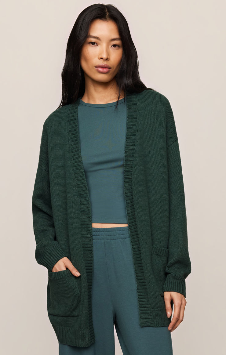 Sweaters Sanborn Open Cardigan Emerald Cove