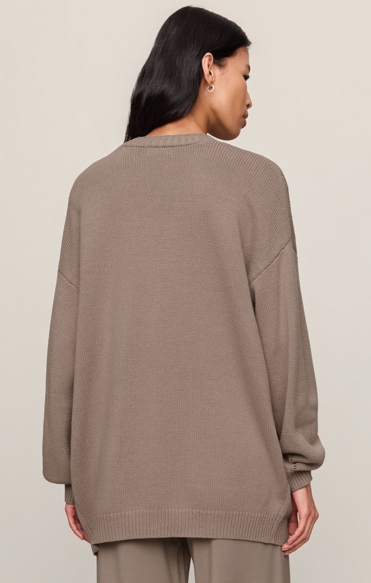 Sweaters Sanborn Open Cardigan Wild Mushroom