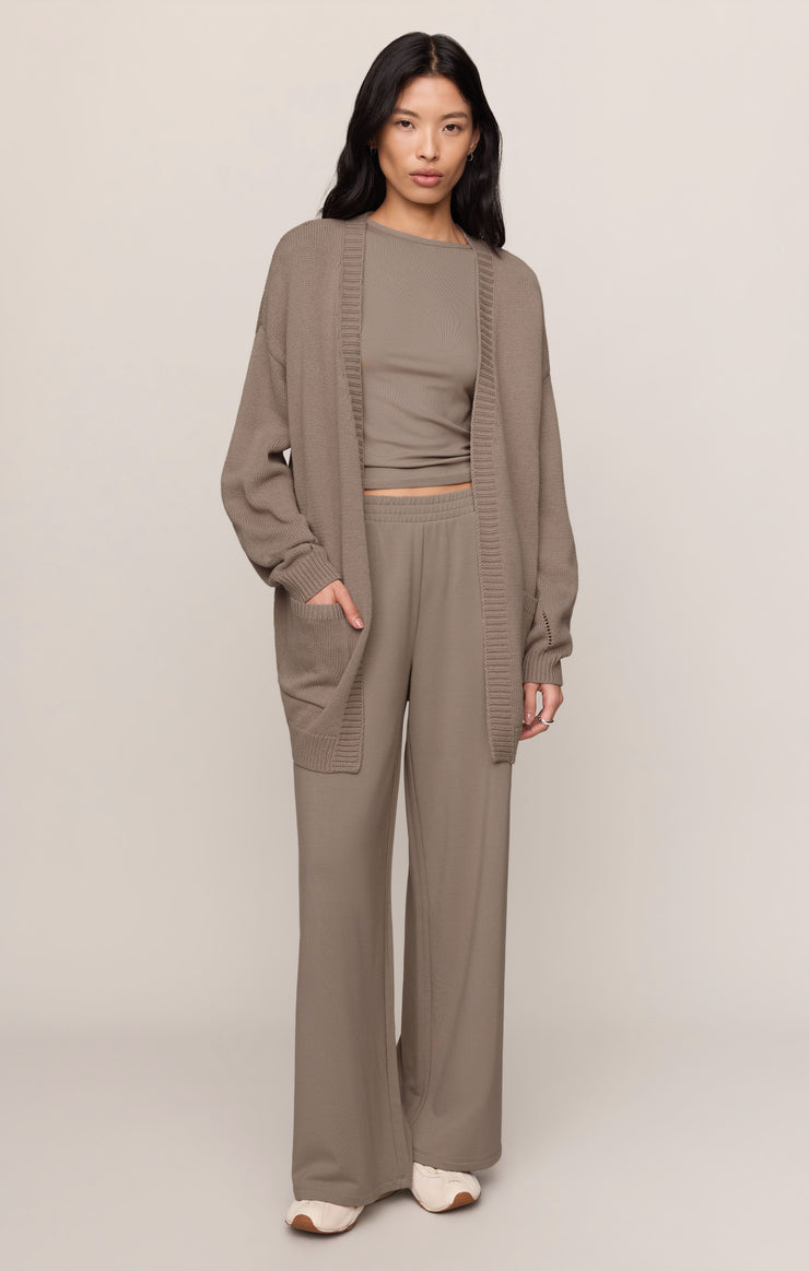 Sweaters Sanborn Open Cardigan Wild Mushroom