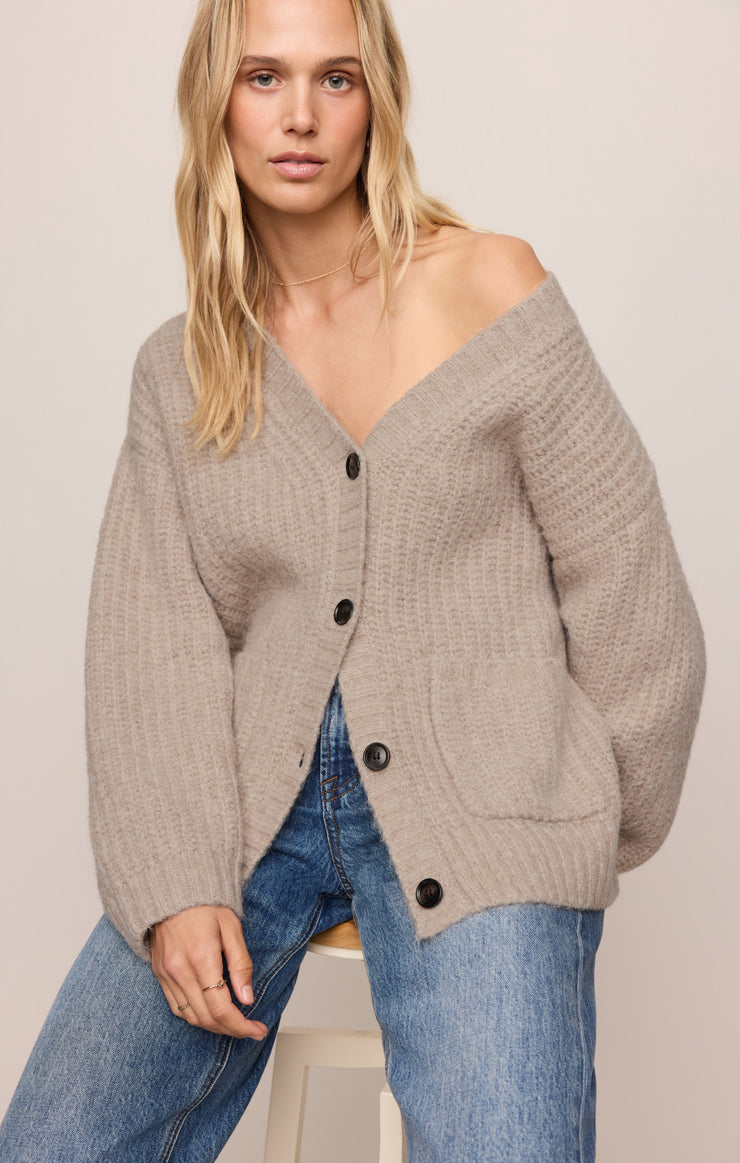Sweaters Whitmore Oversized Cardigan Light Khaki