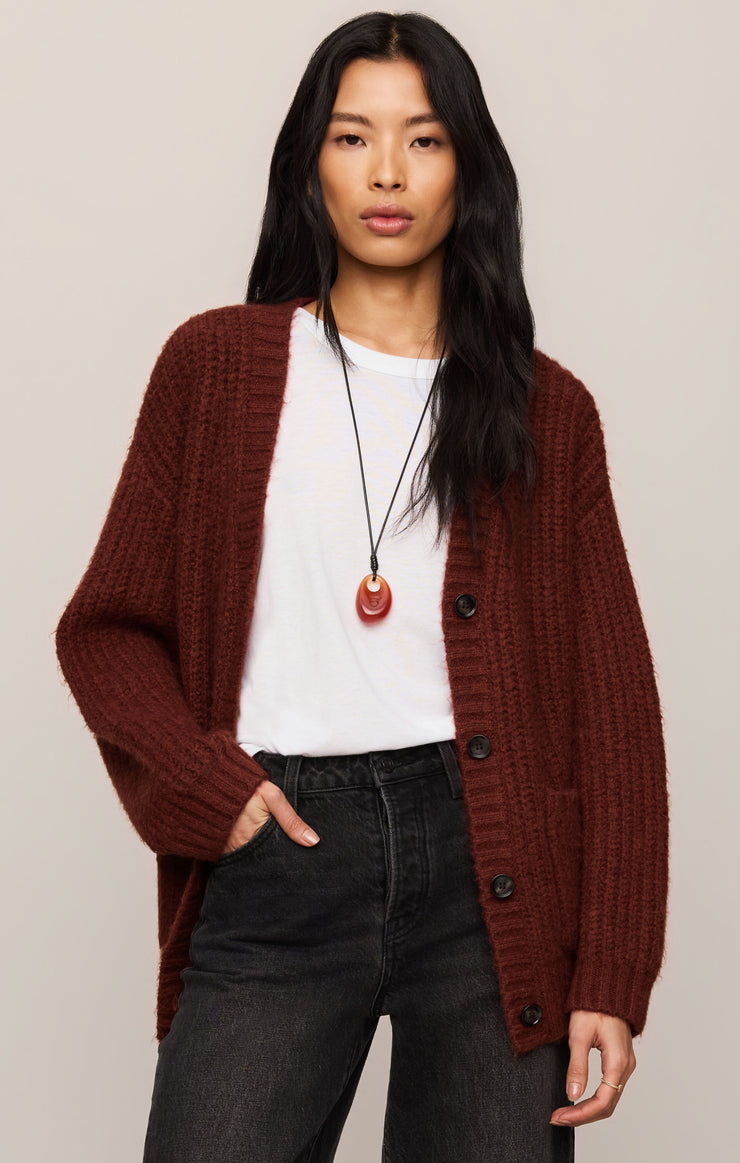 Sweaters Whitmore Oversized Cardigan Velvet Rouge
