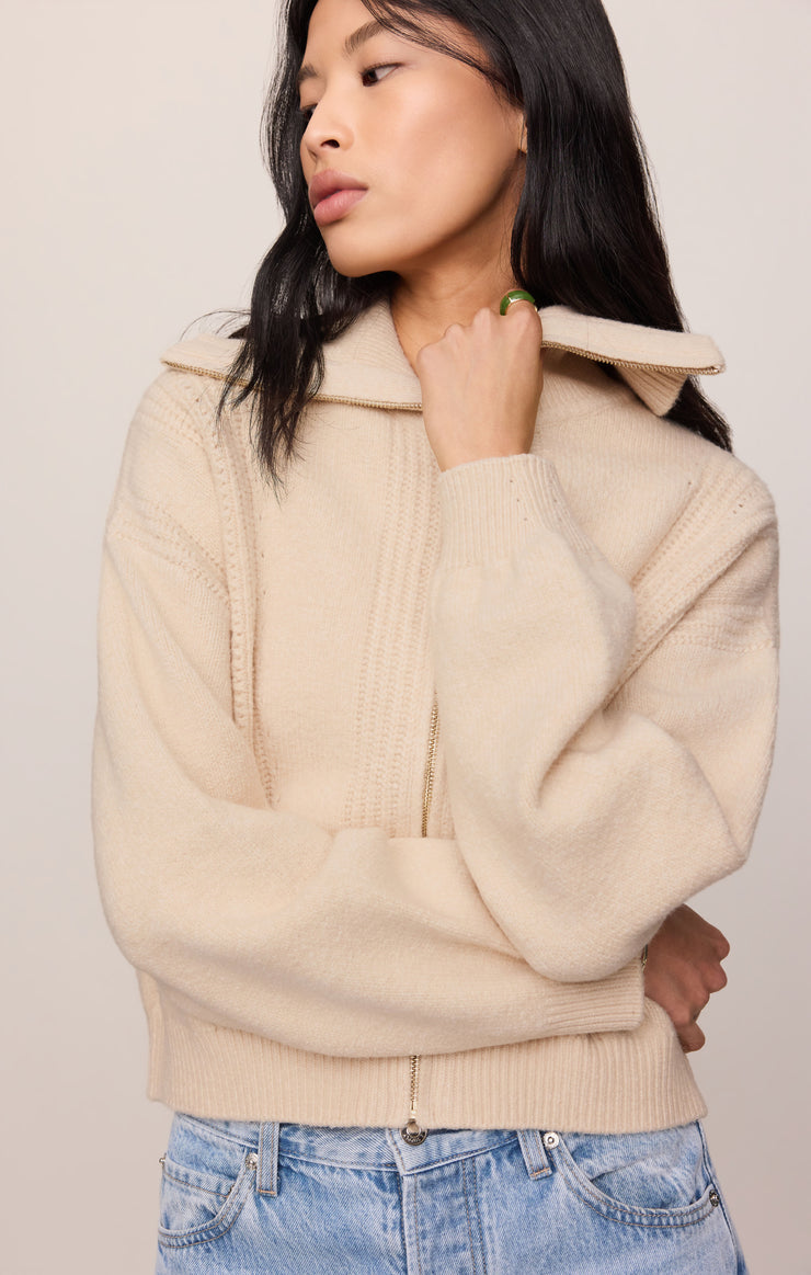 Sweaters Silverlake Zip Cardigan Chalk