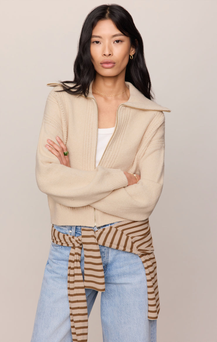Sweaters Silverlake Zip Cardigan Chalk