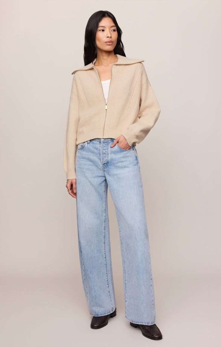 Sweaters Silverlake Zip Cardigan Chalk