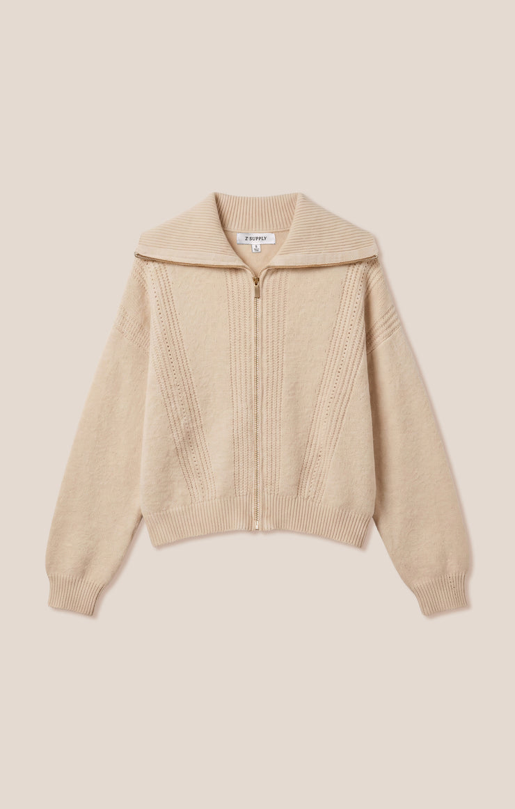 Sweaters Silverlake Zip Cardigan Chalk