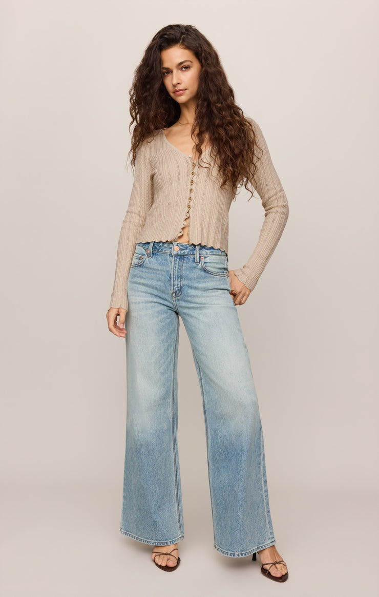 Sweaters Landa Pointelle Top Natural