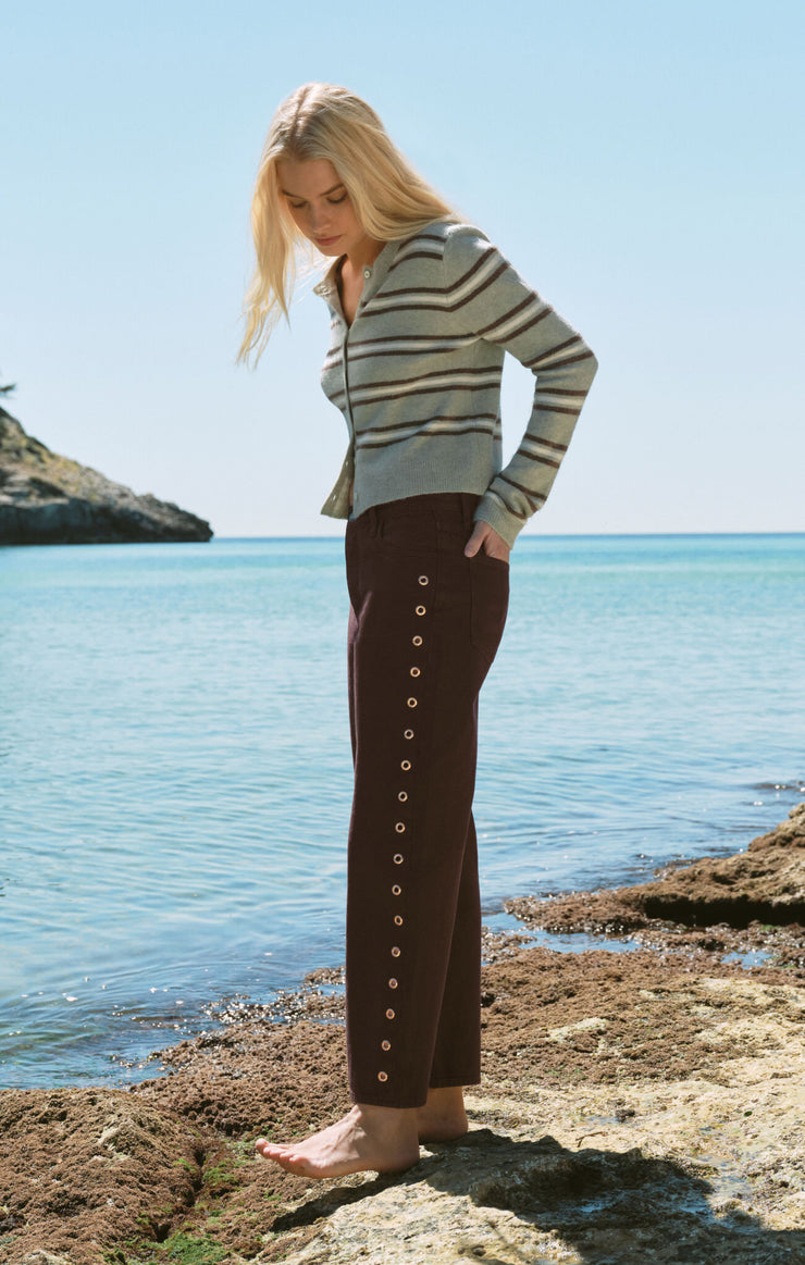 Sweaters Medina Cozy Stripe Cardigan Aqua Cloud