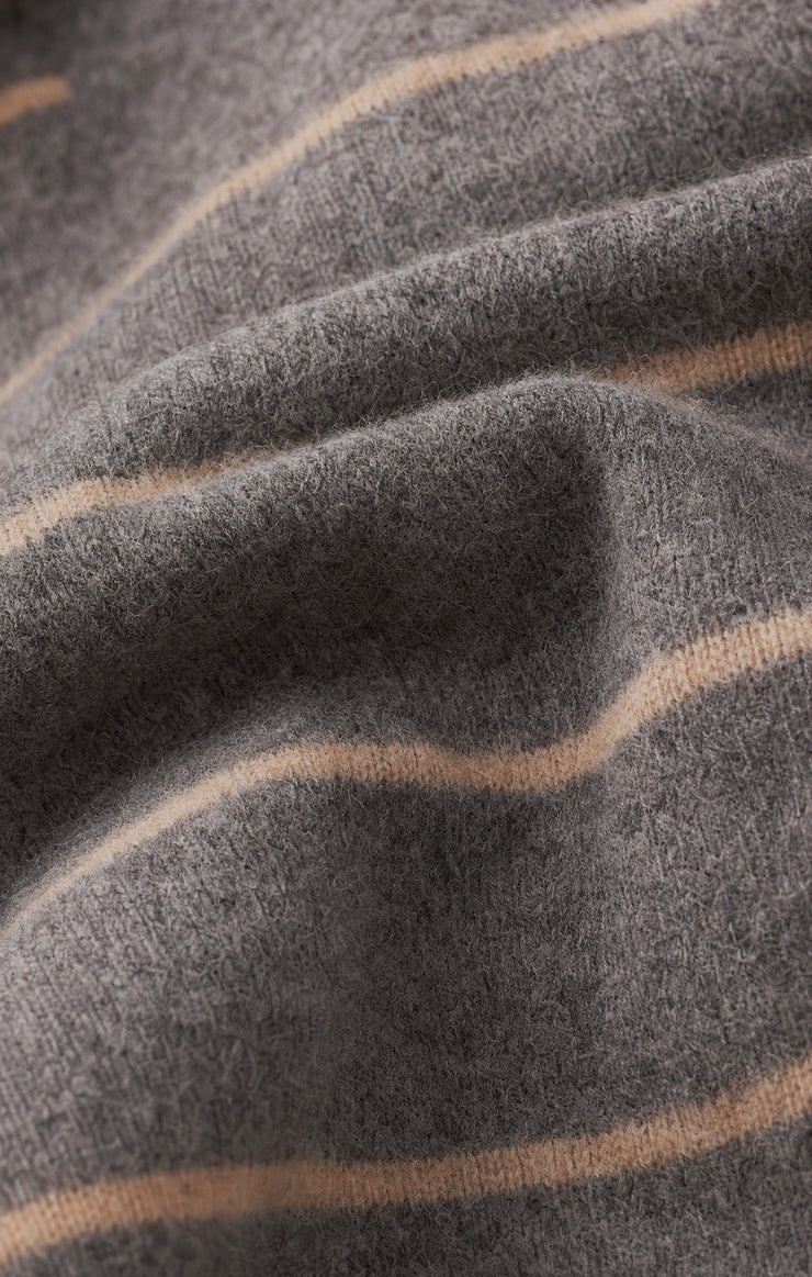 Sweaters Medina Cozy Stripe Cardigan Charcoal Heather