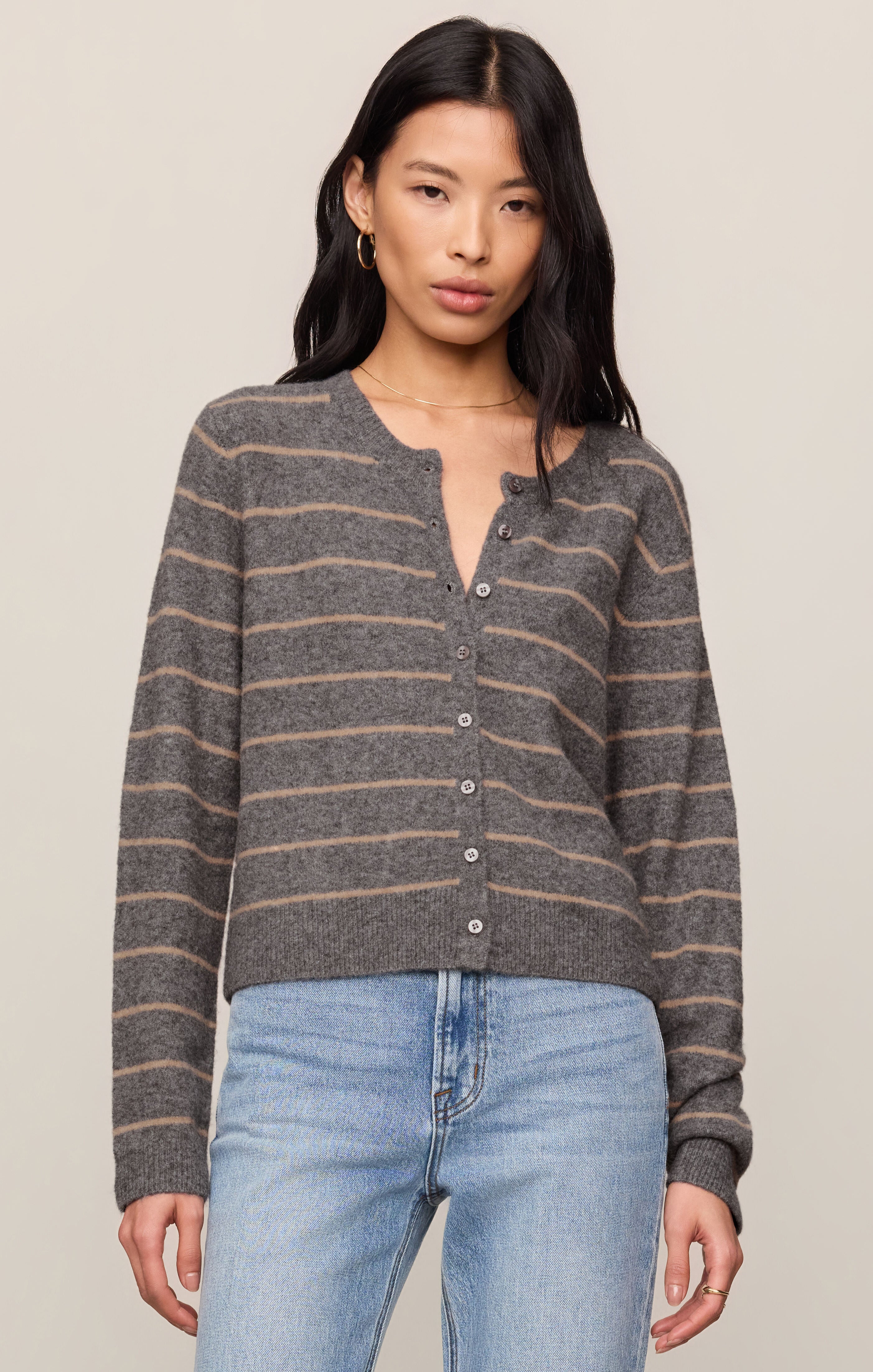Medina Cozy Stripe Cardigan