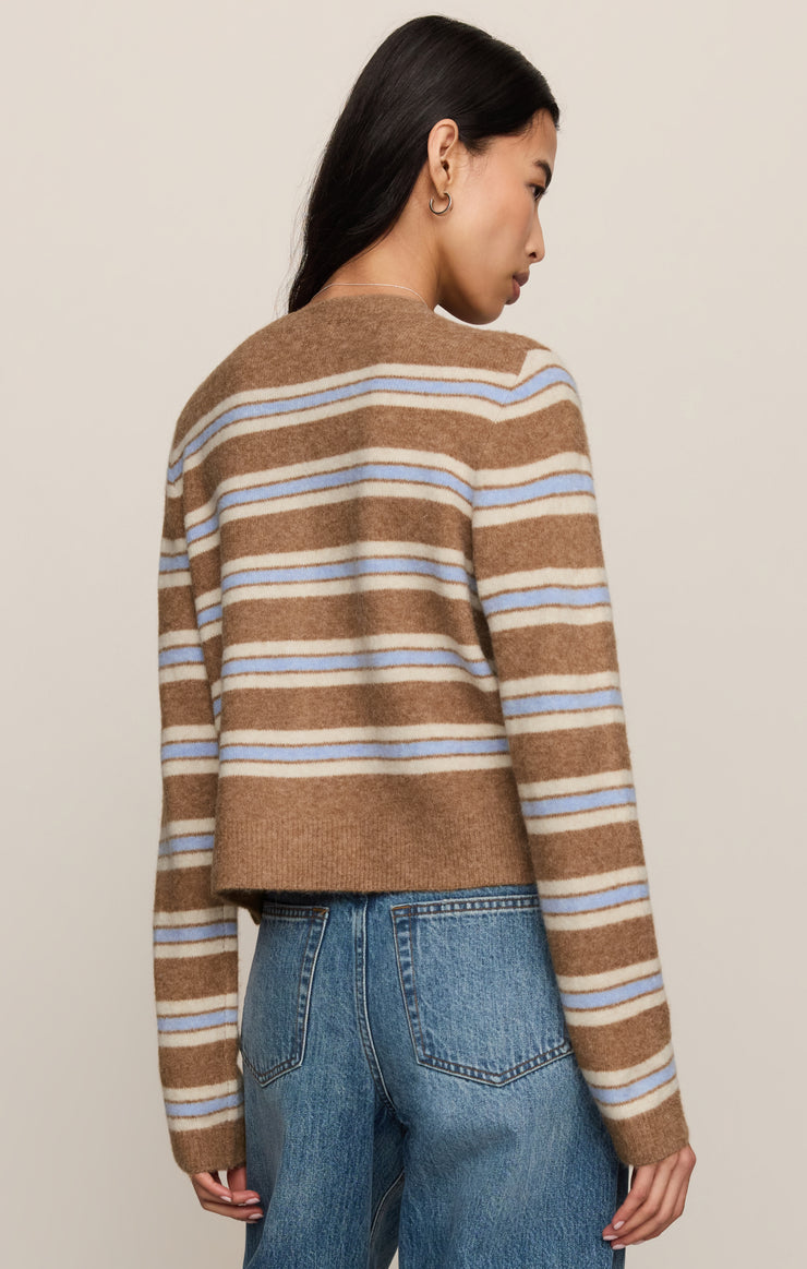 Sweaters Medina Cozy Stripe Cardigan Golden Caramel