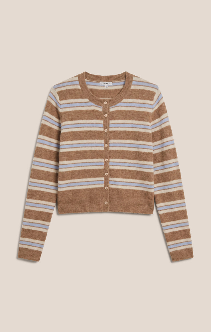 Sweaters Medina Cozy Stripe Cardigan Golden Caramel