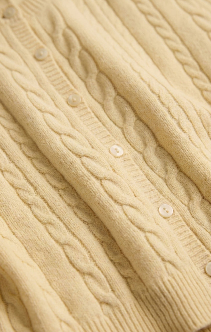 Sweaters Cera Long Sleeve Cardigan Lemon Chiffon