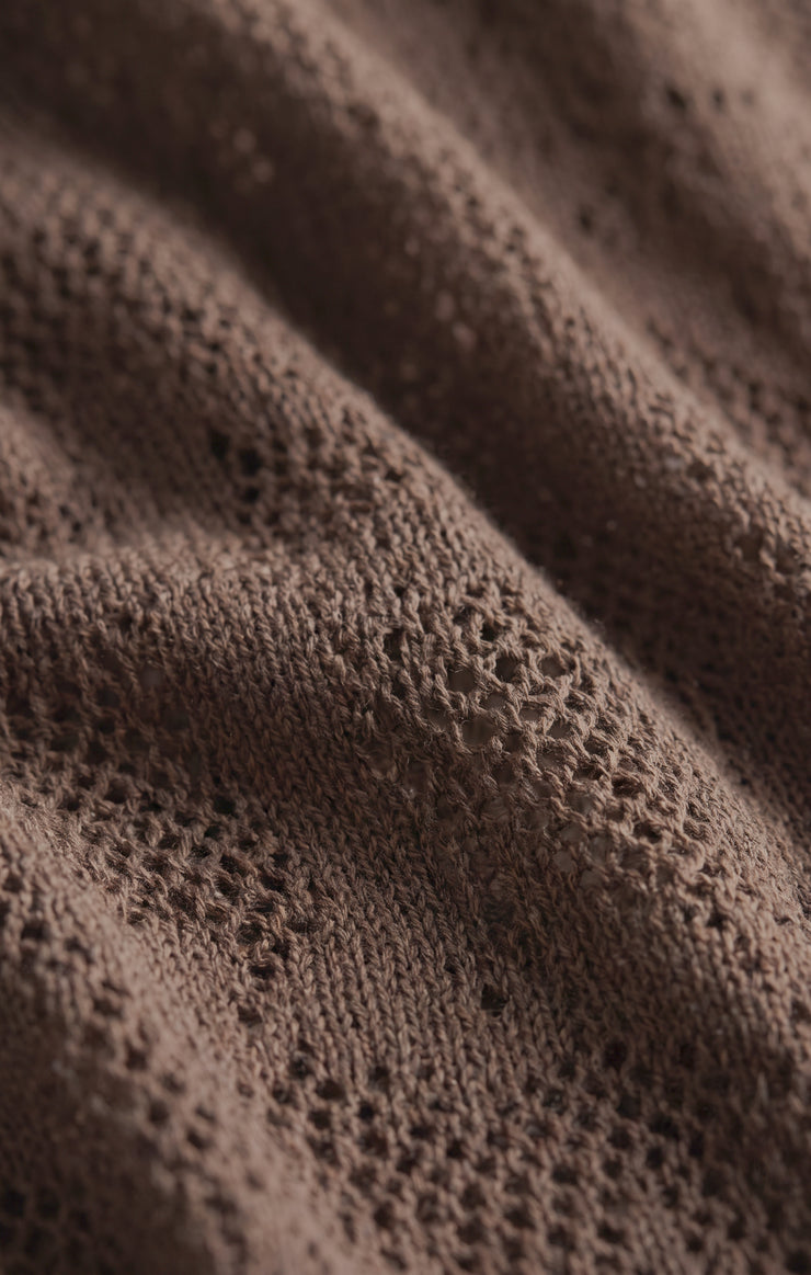 Sweaters Waverton Crochet Sweater Tee Cocoa Latte