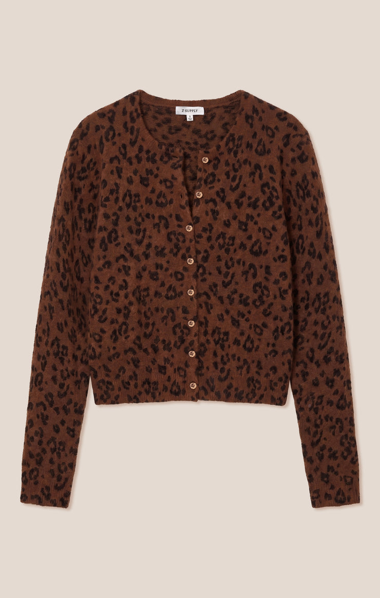 Sweaters Medina Leopard Cardigan Burnt Umber