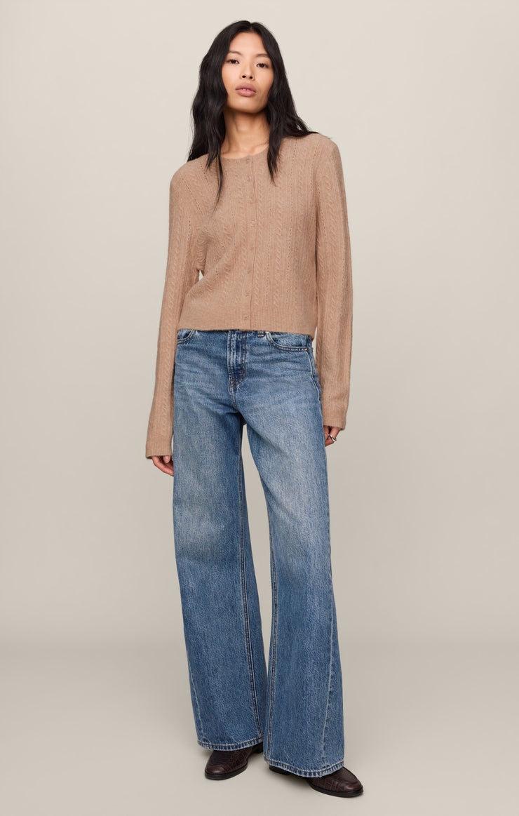 Sweaters Medina Cable Cardigan Macaroon
