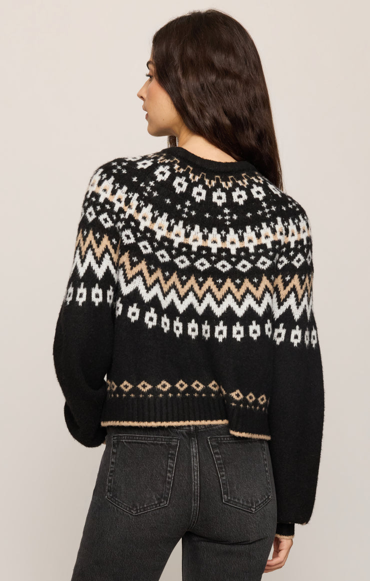 Sweaters String The Lights Fair Isle Sweater Black