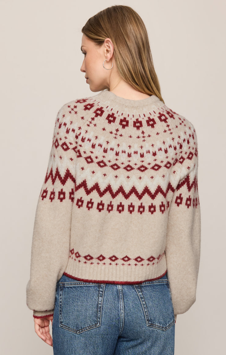 Sweaters String The Lights Fair Isle Sweater Oatmeal Heather